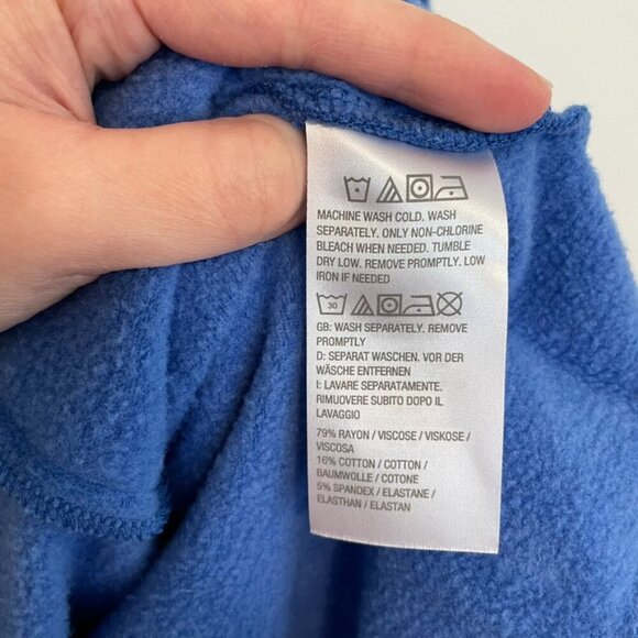 SUSAN GRAVER Brushed Back Knit V-Neck Tunic Blue Pullover Sweatshirt PETITE SP - Picture 10 of 13